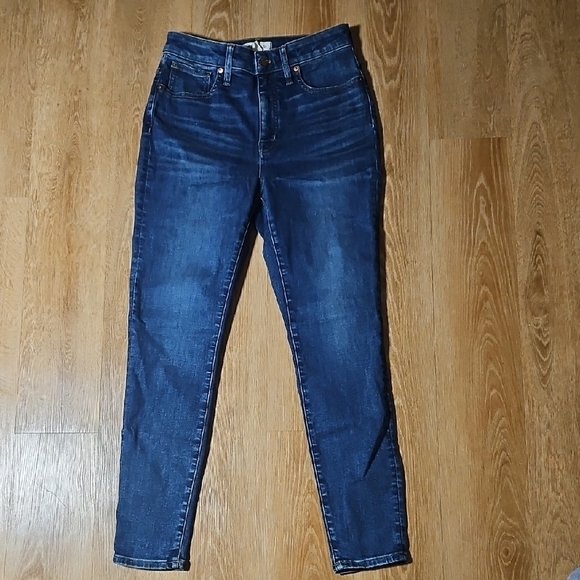 Madewell Blue Skinny Jeans High-Waisted - Picture 1 of 10